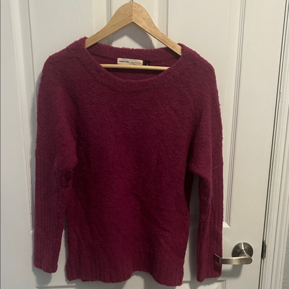 Anthropologie Fuchsia Sweater sleeping on snow XS‎ wool spandex